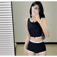 Bộ đồ bơi áo ba lỗ + quần thời trang nữ