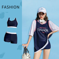 Bộ đồ bơi bikini nữ 2 mảnh kèm áo khoác đi tắm biển, đi tập yoga, đi tập gym phong cách Hàn Quốc hot trend - B14 - M 46- 52kg