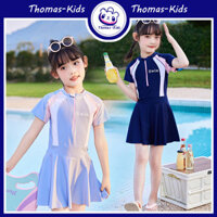Bộ Đồ Bơi Dạng Váy Dành Cho Bé Gái 6-12 Tuổi