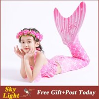 Bộ Đồ Bơi Đuôi Nàng Tiên Cá Ariel Hóa Trang Halloween / Giáng Sinh 2 Màu Tùy Chọn Cho Bé Gái