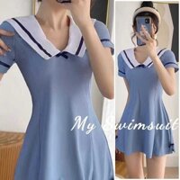 Bộ đồ bơi liền thân mới nhất Hàn Quốc Học viện Thủy thủ Phong Hiển Bạch che thịt cao nhan sắc chống đi