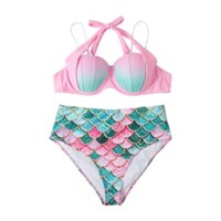 Bộ Đồ Bơi Nàng Tiên Cá Eo Cao Cỡ Lớn Thời Trang Dành Cho Nữ