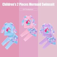Bộ Đồ Bơi Nàng Tiên Cá Tay Dài Chống Nắng Dành Cho Bé Gái 1-8 Tuổi 294