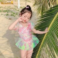 Bộ đồ bơi nàng tiên cá vui nhộn dành cho bé gái MOMCHOOSE với thiết kế đầy màu sắc và lấp lánh