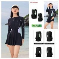 Bộ đồ bơi nữ dáng váy dài tay cao cấp KAPPA có quần đùi trong kín đáo phù hợp cho mọi lứa tuổi bigsize từ 40kg=>75kg