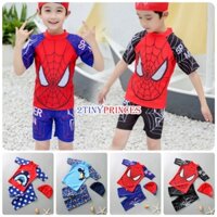 Bộ đồ bơi siêu nhân người nhện kèm nón bơi - Đồ bơi bé trai DBBT05