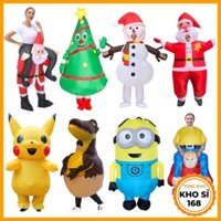 Bô đồ bơm hơi hóa trang ông già Noel, cây thông, người tuyết (đã kèm bơm) giáng sinh vui nhộn E1081