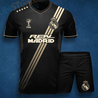 Bộ đồ bóng đá Real Madrid Đen Cực Chất