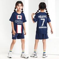 Bộ đồ bóng đá trẻ em Câu lạc bộ bóng đá Paris-Messi / Neymar / Mbappe Áo bóng đá trẻ em thể thao