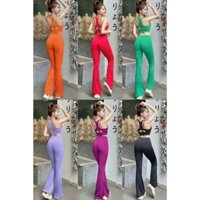 bộ đồ bra ống loe tập gym yoga aerobic nữ