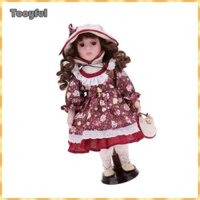 Bộ đồ búp bê sứ 30cm Tooyful ở nông thôn, Búp bê bé gái đứng,