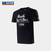 Bộ đồ cầu lông VICTOR / WECKDO giản dị Áo thun ngắn tay cổ tròn in hình 100% Cotton T-42036