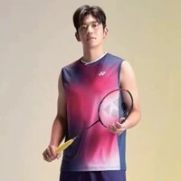 Bộ đồ cầu lông YONEX nam áo thun không tay thoáng khí khô nhanh