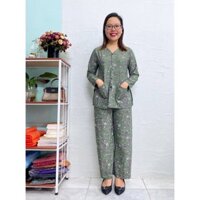 Bộ Đồ Cho Bà Cho Mẹ Chất Thun Lạnh Áo Bà Ba Tay Dài
