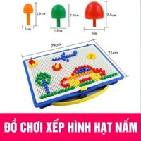 Bộ đồ chơi 296 hạt nhựa nấm xếp hình