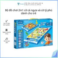 Bộ đồ chơi 2in1 cờ cá ngựa và cờ tỷ phú dành cho trẻ Tmark (Kiện 96 cái)