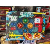 Bộ đồ chơi 4 con quay rút dây Gyro Metal có sàn thi đấu (1211) - chọn màu ngẫu nhiên