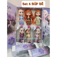 Bộ đồ chơi 6 Búp Bê Elsa và Anna Frozen II cho bé cỡ lớn chính hãng, combo nữ hoàng băng giá