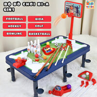 Bộ Đồ Chơi 6in1 Bàn Bi-a Mini Kết Hợp Golf, Bóng Đá, Bóng Rổ, Bowling, Basketball Có Tặng Kèm Đầy Đủ Phụ Kiện Cho Các Bé
