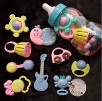 Bộ Đồ Chơi 9 Chi Tiết Hình Bình Sữa Cho Trẻ Sơ Sinh