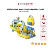 Bộ Đồ Chơi Ba lô Gara Ô Tô Đường Ray 2 Tầng Cho Bé