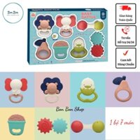 Bộ Đồ Chơi BABY RATTLE 10 Món Xúc Xắc Lục Lạc Gặm Nướu An Toàn Kích Thích Giác Quan Cho Bé