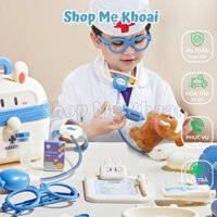 Bộ đồ chơi bác sĩ cho bé gái bé trai 36 chi tiết có đèn mô phỏng thiết bị y tế nhập vai bác sĩ nha khoa y tá SHOPMEKHOAI