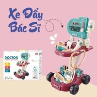 Bộ Đồ Chơi Bác Sĩ Cho Bé Trai Gái Kèm Xe Đẩy Máy Đo Nhịp Tim Hàng Cao Cấp