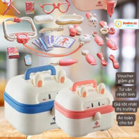 Bộ Đồ chơi bác sĩ cho bé trai gái cao cấp, mô phỏng thiết bị y tế thật, đồ chơi trẻ em nhập vai, y tá nha sĩ khám răng
