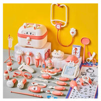 Bộ Đồ chơi bác sĩ cho bé trai gái cao cấp, mô phỏng thiết bị y tế thật, đồ chơi trẻ em nhập vai, y tá nha sĩ khám răng