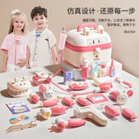 Bộ đồ chơi bác sĩ giả vờ cho trẻ em, tiêm tiêm, chơi vai trò ở trường mẫu giáo, ống nghe, đồ chơi bé bác sĩ nhỏ