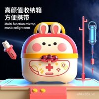 Bộ đồ chơi bác sĩ nhỏ cho bé gái, trò chơi giả vờ, ống nghe, y tá trẻ em, tiêm thuốc