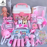 Bộ đồ chơi bác sĩ trẻ em, ống nghe, đồ chơi heo con, dụng cụ tiêm mô phỏng tại nhà, hộp thuốc Page