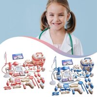 Bộ đồ chơi bác sĩ trẻ em Thiết kế vali Bộ đồ bác sĩ giả vờ cho trẻ em Bộ đồ chơi nhập vai bác sĩ, Bộ đồ chơi bác sĩ trẻ em, Đa chức năng, Ánh sáng và âm thanh hauavn