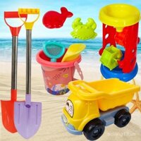 Bộ Đồ chơi bãi biển cho trẻ em, đồ chơi xúc cát bãi biển, xẻng Đồng hồ bãi biển, dụng cụ chơi cát bãi biển
