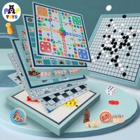 Bộ Đồ Chơi Bàn Cờ Đa Năng 9in1 Cờ Vua,Cờ Tướng, Cờ Cá Ngựa,Cờ Tỷ Phú, Cờ Thú Thay Đổi Nhiều Mặt Cờ Theo Ý