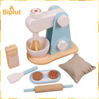Bộ đồ chơi bằng gỗ Biplut Đồ chơi chơi thực phẩm cho trẻ em Đồ chơi chơi nhà bếp Mini bằng gỗ Đồ chơi cho trẻ em Máy xay sinh tố Máy pha cà phê Máy nướng bánh mì nhập vai Đầu bếp giả vờ Đồ chơi nhà chơi sinh nhật cho bé trai