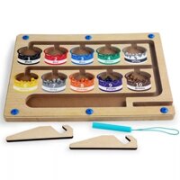 Bộ Đồ Chơi Bảng Xếp Hình Nam Châm Montessori 55 Hạt Nhiều Màu Sắc Dành Cho Trẻ Em