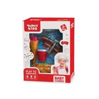Bộ Đồ Chơi Bánh Mì Kem Xúc Xích Baby Combo TOONYKIDS TN076 (TẶNG KÈM STICKER)