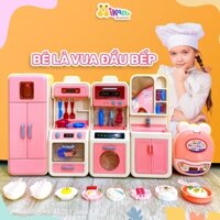 Bộ Đồ Chơi Bé Gái Đồ Chơi Nấu Ăn Thật Màu Hồng Dễ Thương Nhiều Chi Tiết Nhựa ABS An Toàn Dành Cho Bé