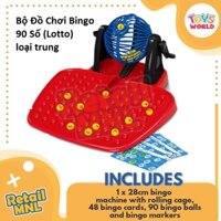 Bộ Đồ Chơi Bingo 90 Số (Lotto) Loại Trung