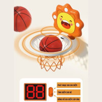 Bộ đồ chơi bóng rổ mini treo tường có phát nhạc và tính điểm giúp phát triển chiều cao cho bé