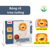 Bộ đồ chơi bóng rổ treo tường tính điểm hình sư tử giúp bé phát triển toàn diện