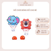 Bộ đồ chơi bóng rổ treo tường, bảng ném bóng rổ dán tường mini cho bé vui chơi trong nhà - Sam Kids