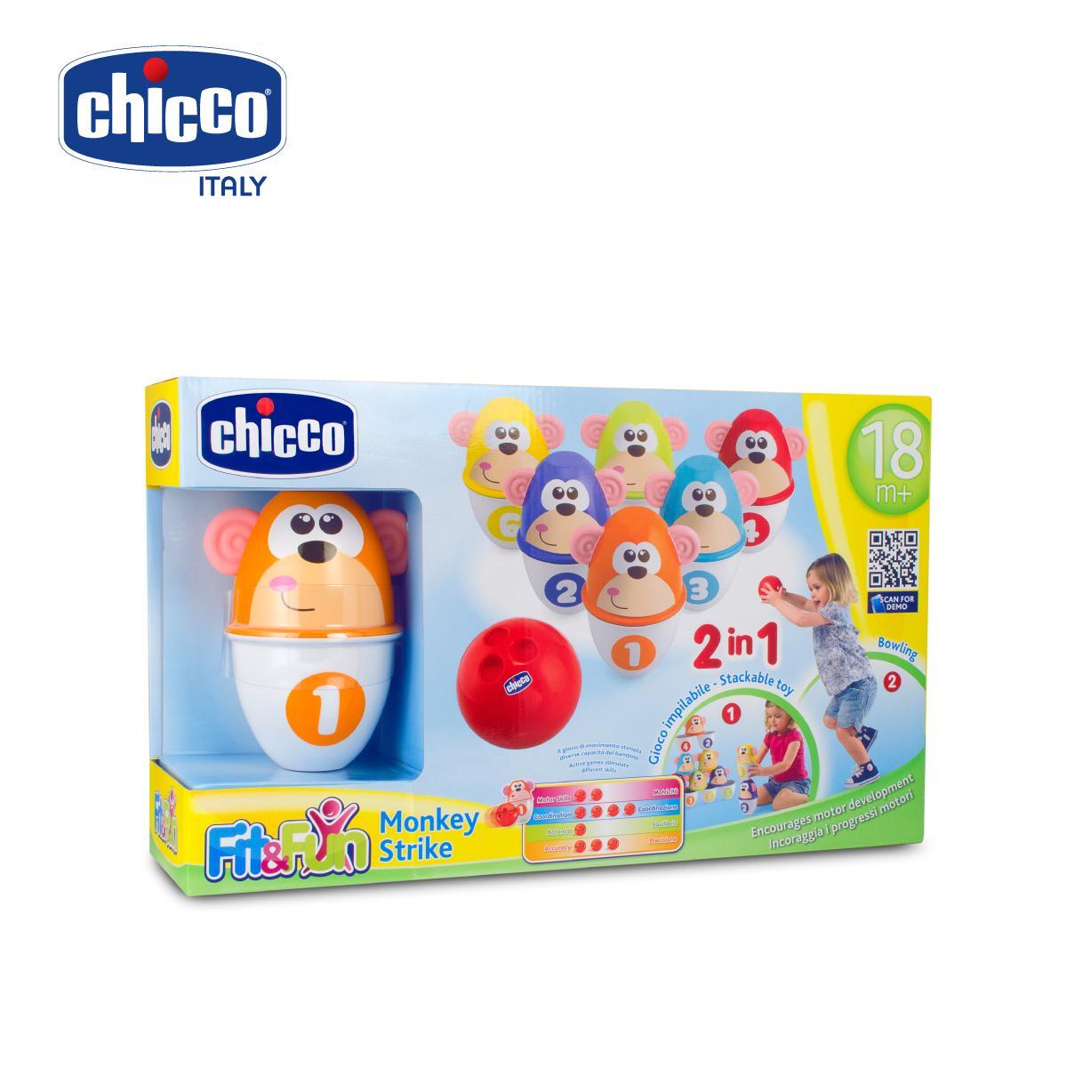 Bộ đồ chơi bowling khỉ con Chicco