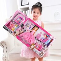 Bộ đồ chơi búp bê Barbie mặc đầm công chúa xinh xắn hộp quà cho bé gái - Hàng mới về