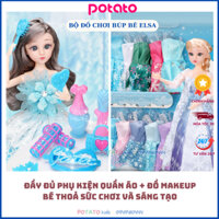 Bộ Đồ Chơi Búp Bê Elsa Hơn 10 Mẫu Váy, Quà Tặng Hot Cho Bé Gái-POTAOTO