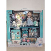 Bộ đồ chơi búp bê kèm tủ lạnh cho bé gái