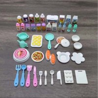 Bộ đồ chơi búp bê Pyrene Bộ thức ăn Mini Rượu thủy tinh Bộ đồ ăn Uống Bánh sữa tráng miệng