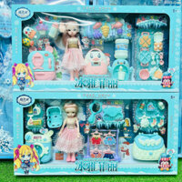 Bộ đồ chơi búp bê và phụ kiện cao cấp , búp bê BJD và máy giặt,nấu ăn nhà bếp nhiều chi tiết